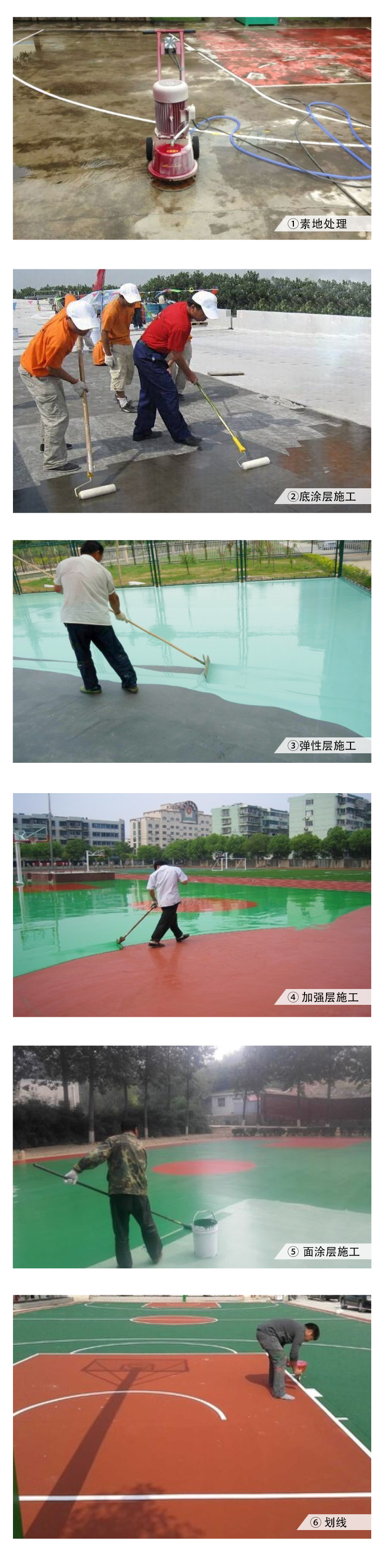 硅PU施工流程图 硅PU施工流程图